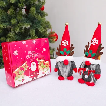 

Christmas Lover Faceless Doll Set Merry Christmas Decorations For Home Cristmas Tree Ornament Xmas Party Happy New Year
