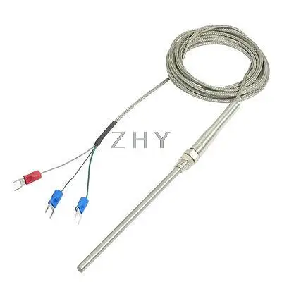 

100mm x 5mm 3 Meters PT Type 0-400C Temprature Sensor Thermocouple Probe