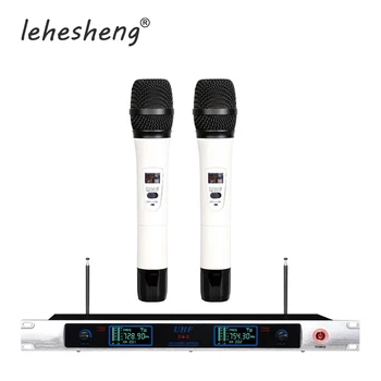 

Professional VHF Wireless Microphone 2 Channels Karaoke Home Singing Wedding Personal Stage Bodypack Headset U-204