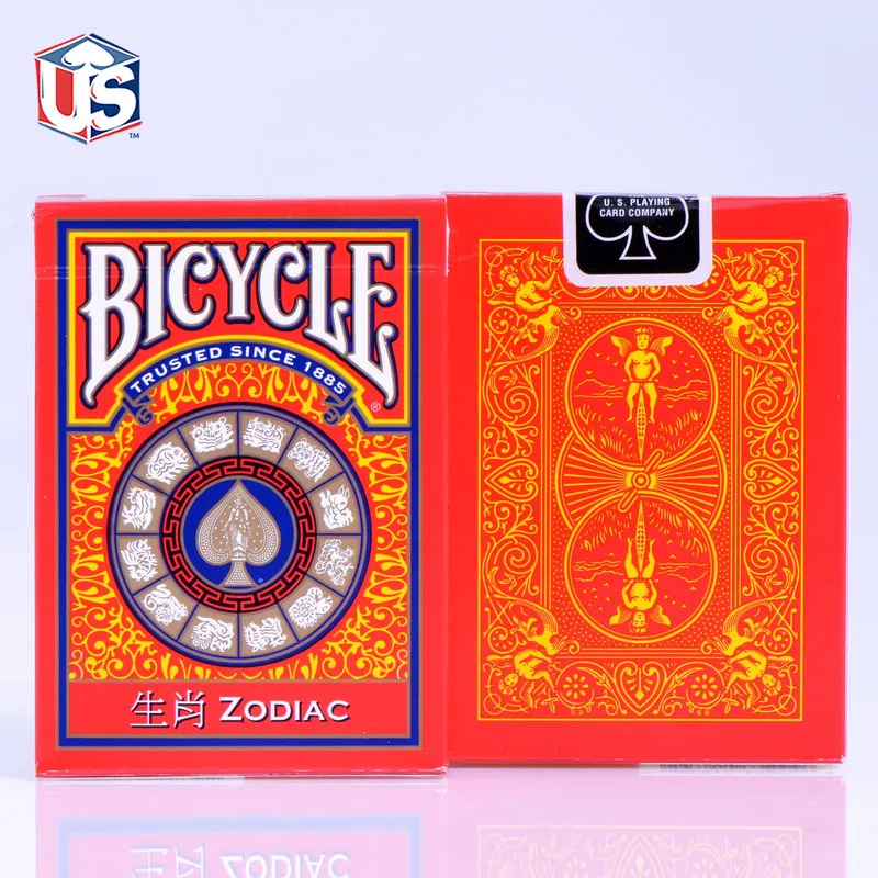 

1pcs Bicycle Chinese Zodiac Deck Twelve Zodiac Single License plate Magic Cards Playing Card Poker Close Up Stage Magic Tricks