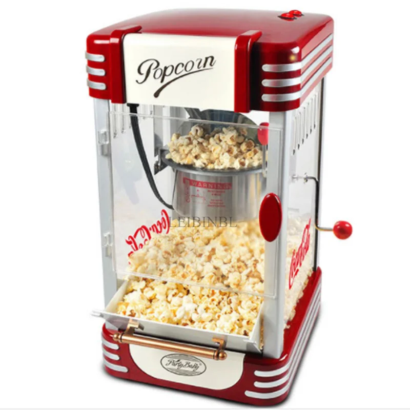 2020Household New Hot Sale 220W Metal Retro High Quality MIni Popcorn  Machine 310W