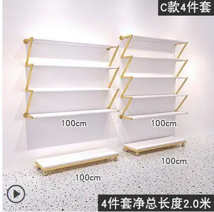 Shoe Rack Display Rack Shop Multi Layer Creative Shoe Store Display Rack  Clothing Store Wall Hanging Gold Bag Shelf - Storage Holders & Racks -  AliExpress