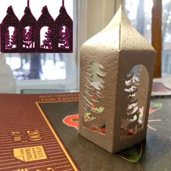 

Christmas Lantern Scrapbooking Metal Cutting Dies New tree deer Craft Dies Cut for DIY Paper Card Making stamps and dies