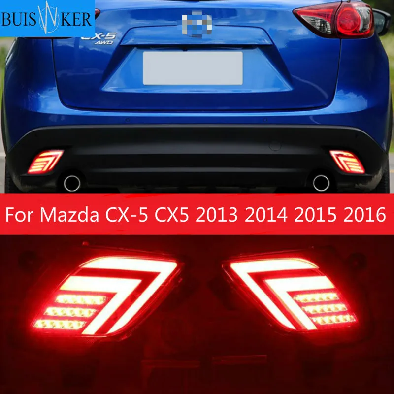 2PCS LED Reflector For Mazda CX-5 CX5 2013 2014 2015 2016 Car Tail Light Rear Bumper Fog Lamp Brake | Автомобили и мотоциклы