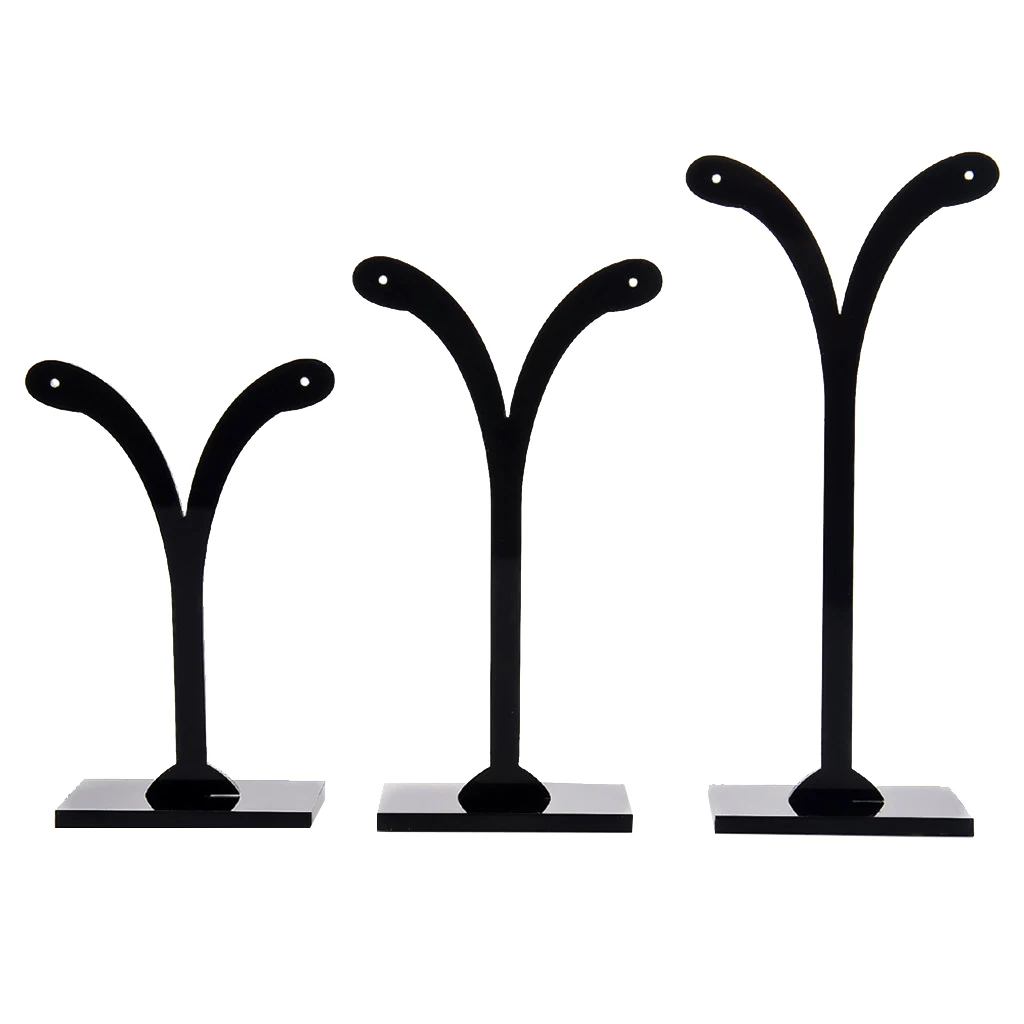 3 Pcs Vintage Jewellery Tree Earrings Hanger Holder Organizer Rack Black