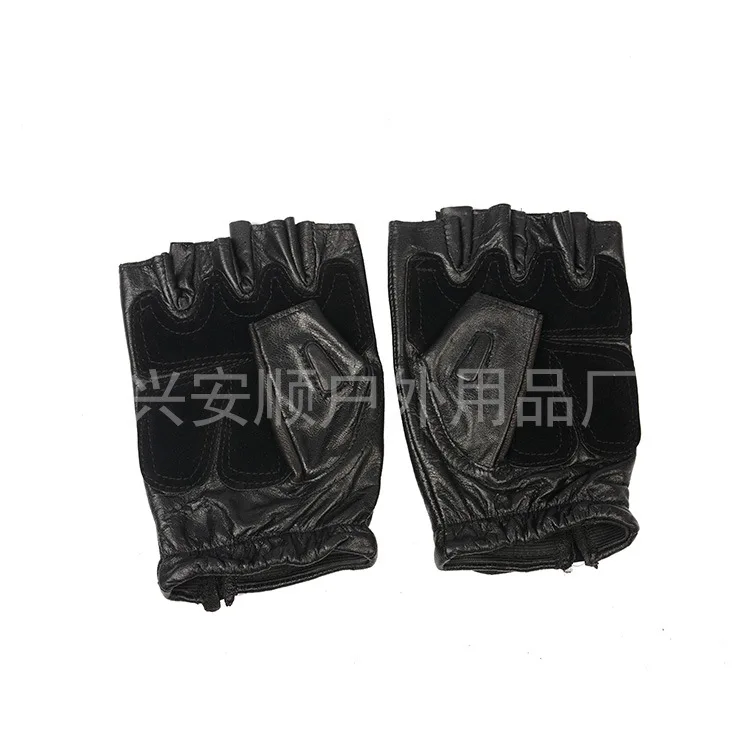 

Special Half Finger Really Goatskin Gloves Outdoor Riding Mountain Climbing Rock Climbing Anti-slip Wear-Resistant Sport Gloves