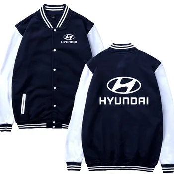 

Mens Baseball Jacket Hyundai Car Logo Print Casual Hip Hop Harajuku Sweatshirts Mens Baseball uniform Slim Fit Unisex Clothing