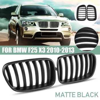 

1 Pair Left & Right Front Kidney Grille Matte Black for BMW X3 F25 2010 2011 2012 2013 Car Styling Replacement Racing Grilles