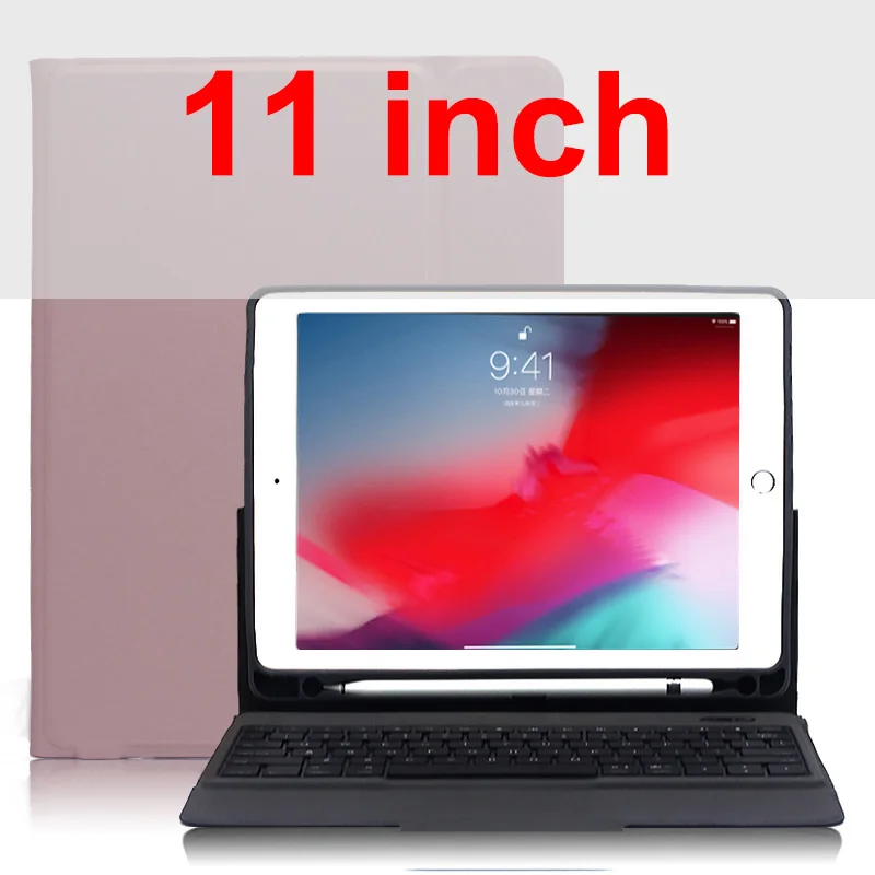 11 Pink Чехол для планшета с вращающейся на 360 клавиатурой для iPad Pro 11 10,5 5th 6th 9,7 дюймов, умный кожаный защитный чехол для всего тела - Цвет: 11 Pink