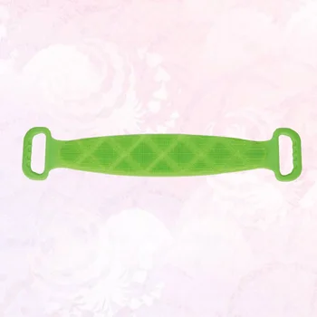

Silicone Back Rub Scrub Towel Soft Bath Towel Back Scrubber Strip Portable Back Rubbing Towel for Home (Green)