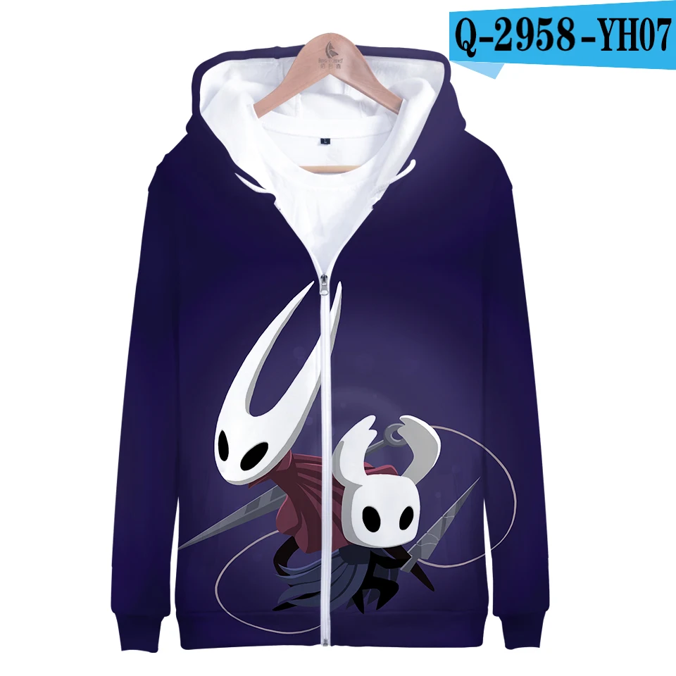 Kawaii/толстовка на молнии в дырочку для детей/мальчиков/девочек; модная толстовка с капюшоном в стиле аниме Харадзюку с объемным принтом; уличная одежда В рыцарском стиле - Цвет: H