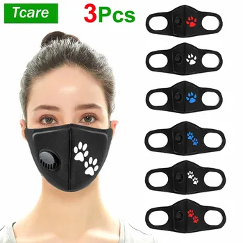 

3Pcs/Lot Fashion Cat Paw Half Face Sponge Mouth Mask Daily Unisex Mouth Cover for Motorcycle Riding Skiing Snowboarding Running