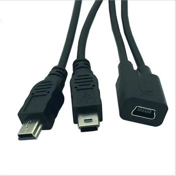 

Driving recorder navigator charging line mini usb mini 5P female one minute two MINI 5p male Android mobile phone data cable