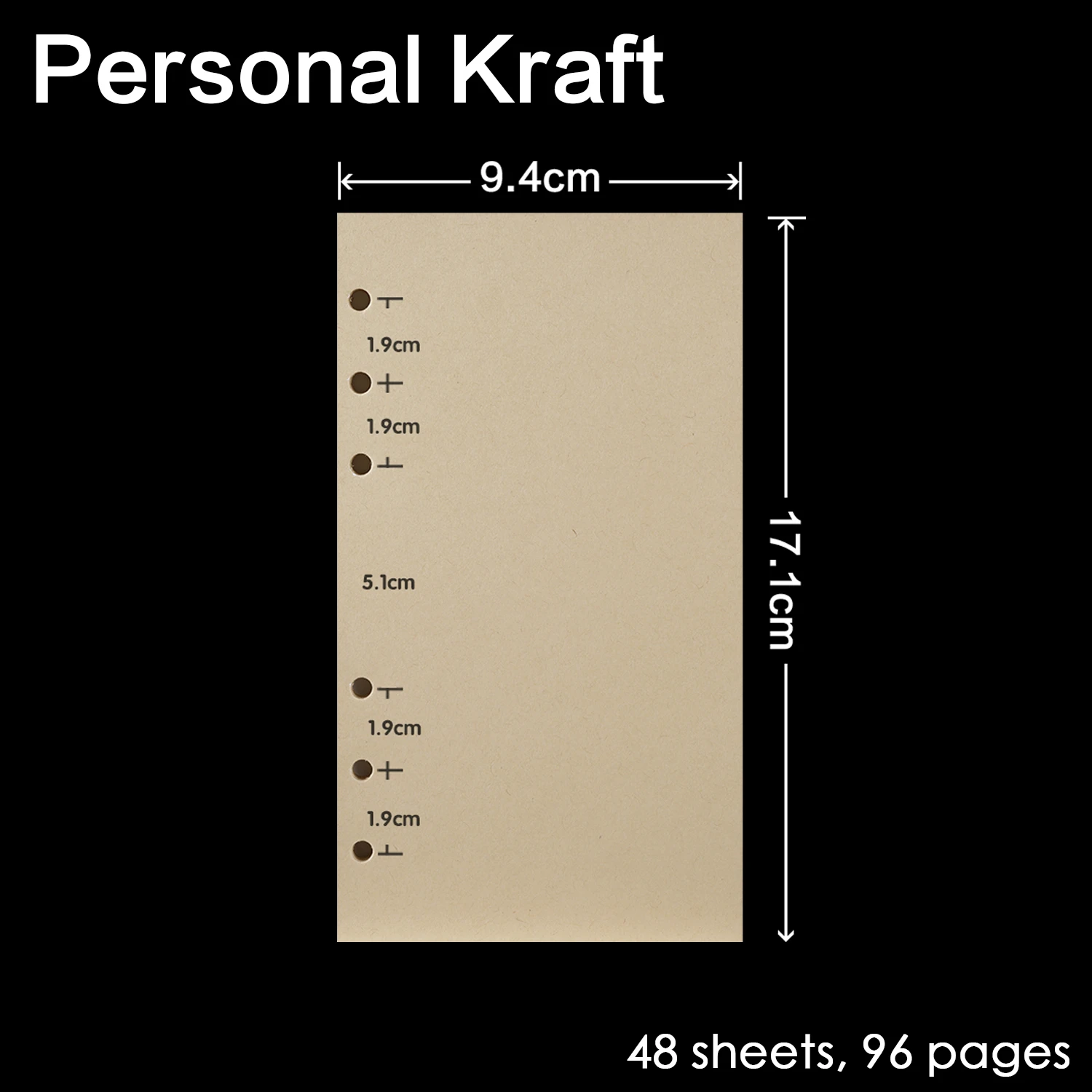 Personal Kraft Blank 4 шт/лот высокого качества с кольцевым разъемным механизмом, блокнот, вставляемые заправки, 6 отверстий, A5 A6 A7, персональный дневник на спирали, планировщик, Внутренний сердечник 100 г бумаги - Цвет: Personal Kraft Blank