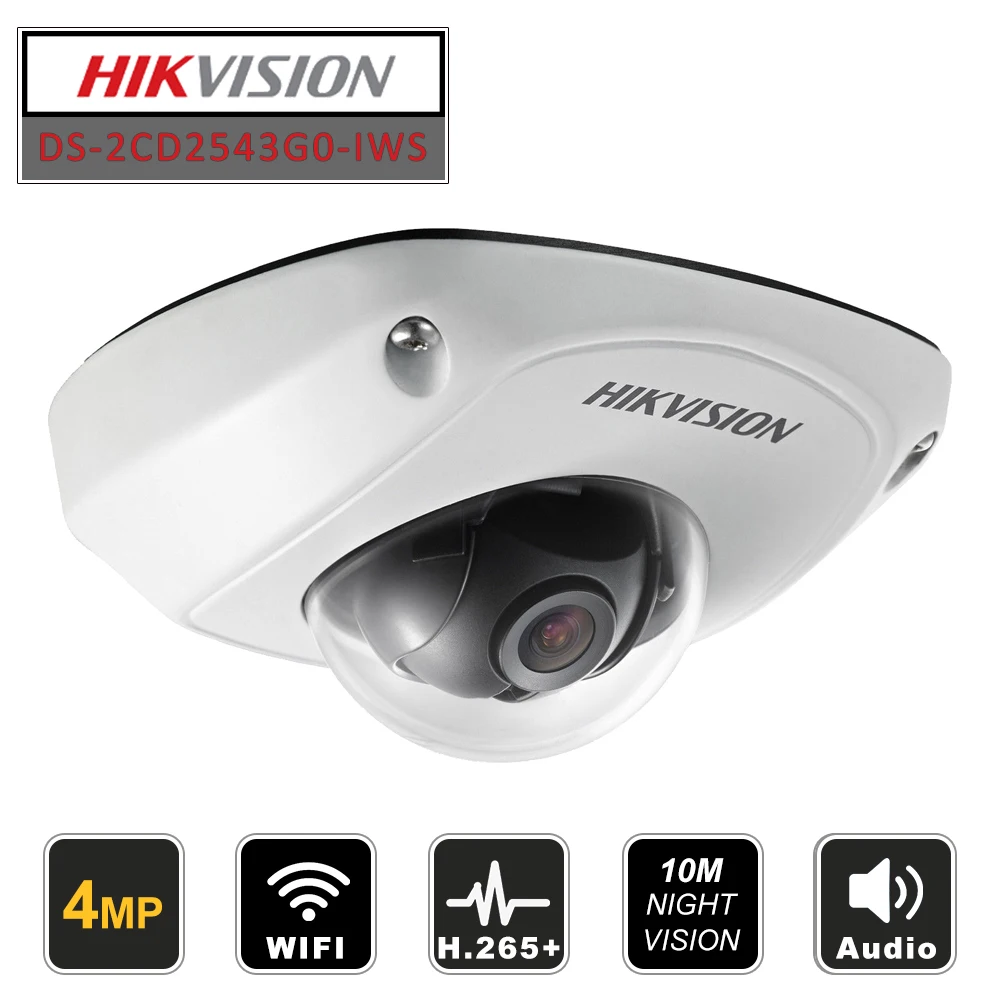 HIKVISION DS-2CD2543G0-IWS 4MP POE ИК Мини купольная wifi IP камера заменить DS-2CD2532F-IS ds-2cd2535f-is 2cd2532f
