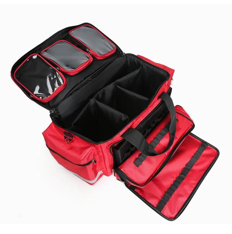 Outdoor First Aid Medical Bag Isolation Multi-pocket Large Storage Portable Cross Emergency Medical Bag Sports Travel Nylon Bag (8)
