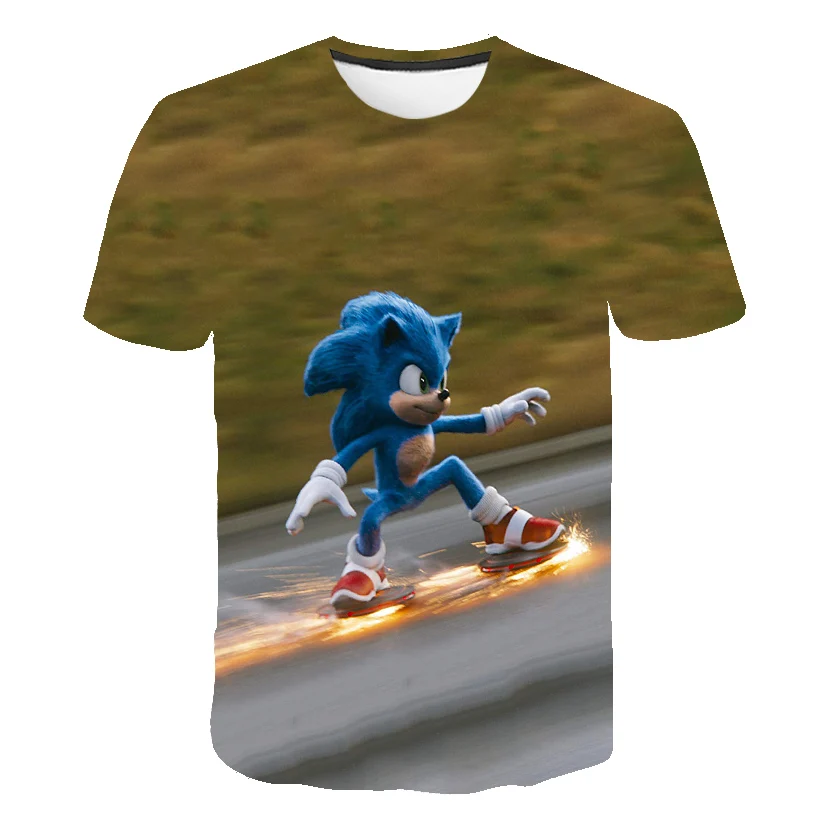 Sonic the Ежик одежда 10 SKU Мужская футболка фитнес аниме мультфильм футболки женская