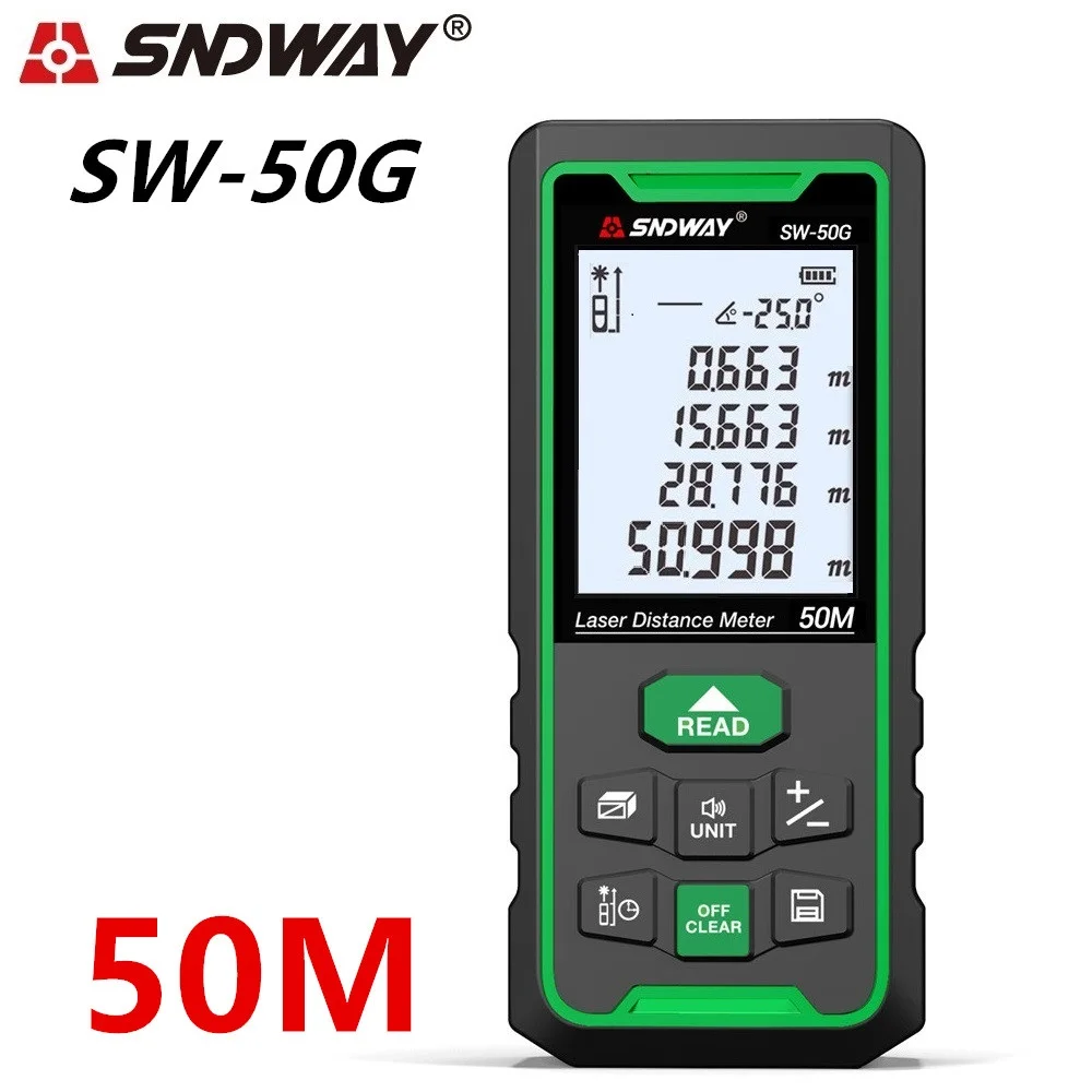 SNDWAY Green Trena Laser Rangefinder Distance Meter Range Finder Tape Measure Angel Electronic Ruler Roulette лазерный дальномер SNDWAY Green Trena Laser Rangefinder Distance Meter Range Finder Tape Measure Angel Electronic Ruler Roulette лазерный дальномер