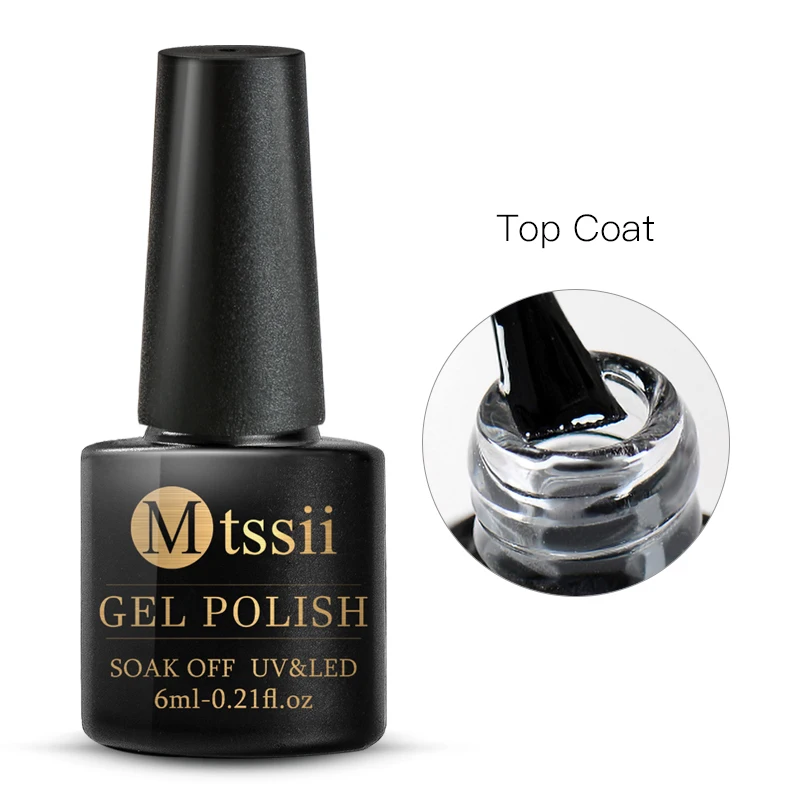 Mtssii 7ml Color Nail Gel Polish Manicure Semi Permanent Base Top Coat UV LED Nails Gel Varnish Soak Off Nail Art Manicure Gel - Color: S04061