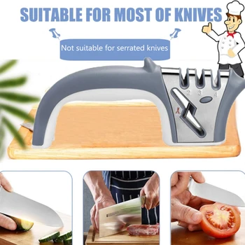 

Sharpener,Professional 4 in 1 Manual Knives Scissor Sharpeners,Chef's Choice Kitchen Sharpening with Ceramic,Tungsten Steel,Diam