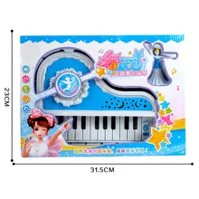 Детская электронная клавиатура Мини пианино вращающийся Танцы Детский жакет из денима для девочки; раннего образования крупный самолет, аэробас, музыкальная игрушка мульти-функциональный