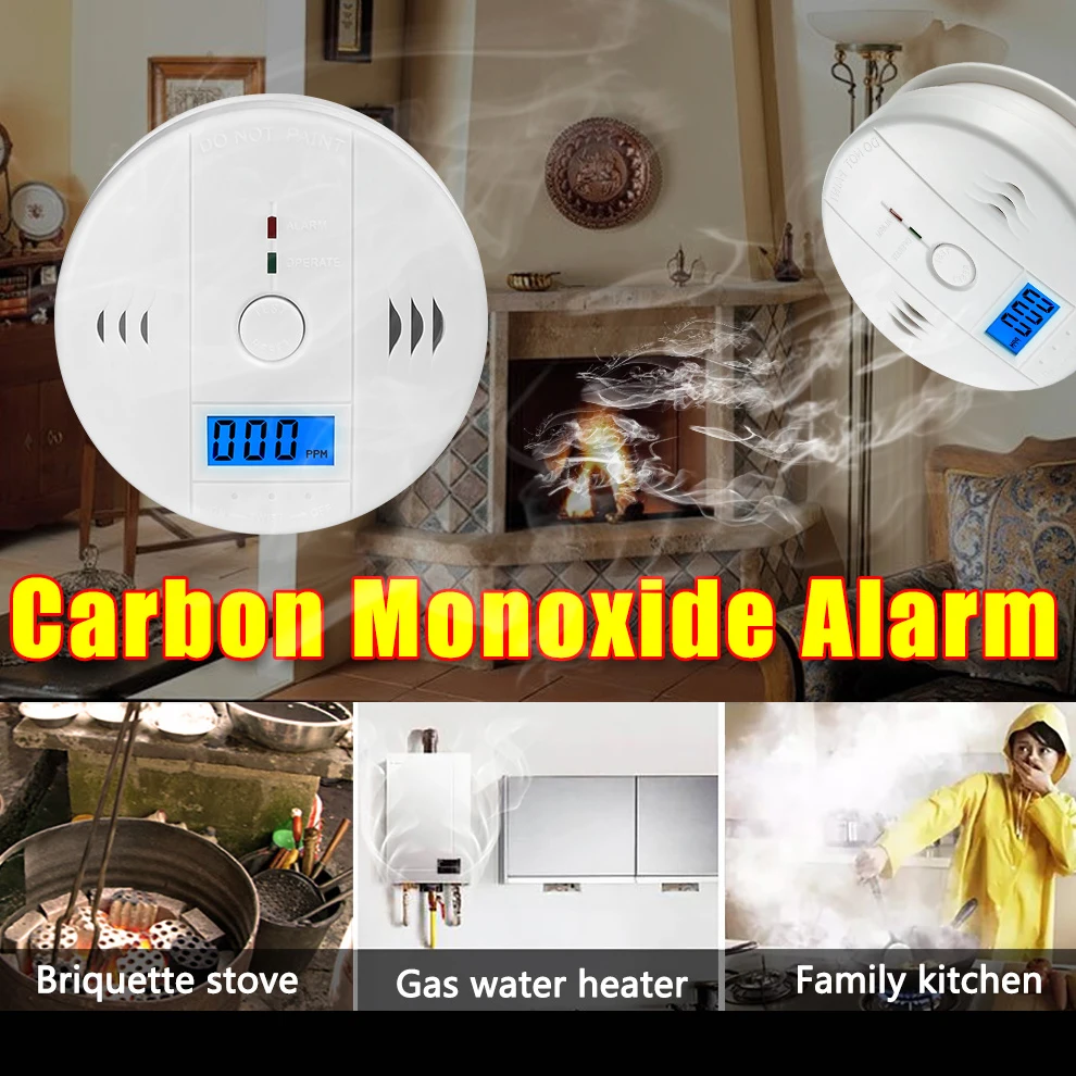 

Home Security CO Gas Sensor Independent Carbon Monoxide Poisoning Warning Alarm Detector High Sensitive CO Detector For Home
