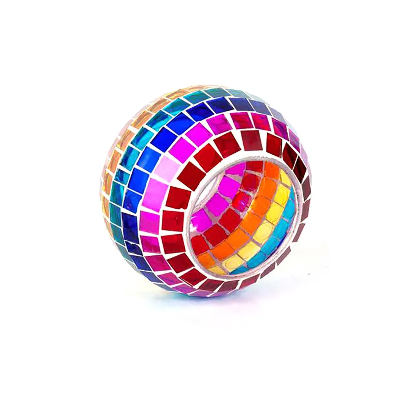 Mosaic Glass Ball Garden Lights Color Changing LED Solar Light Waterproof Solar Powered Table Lamps for Parties Decorations Xmas