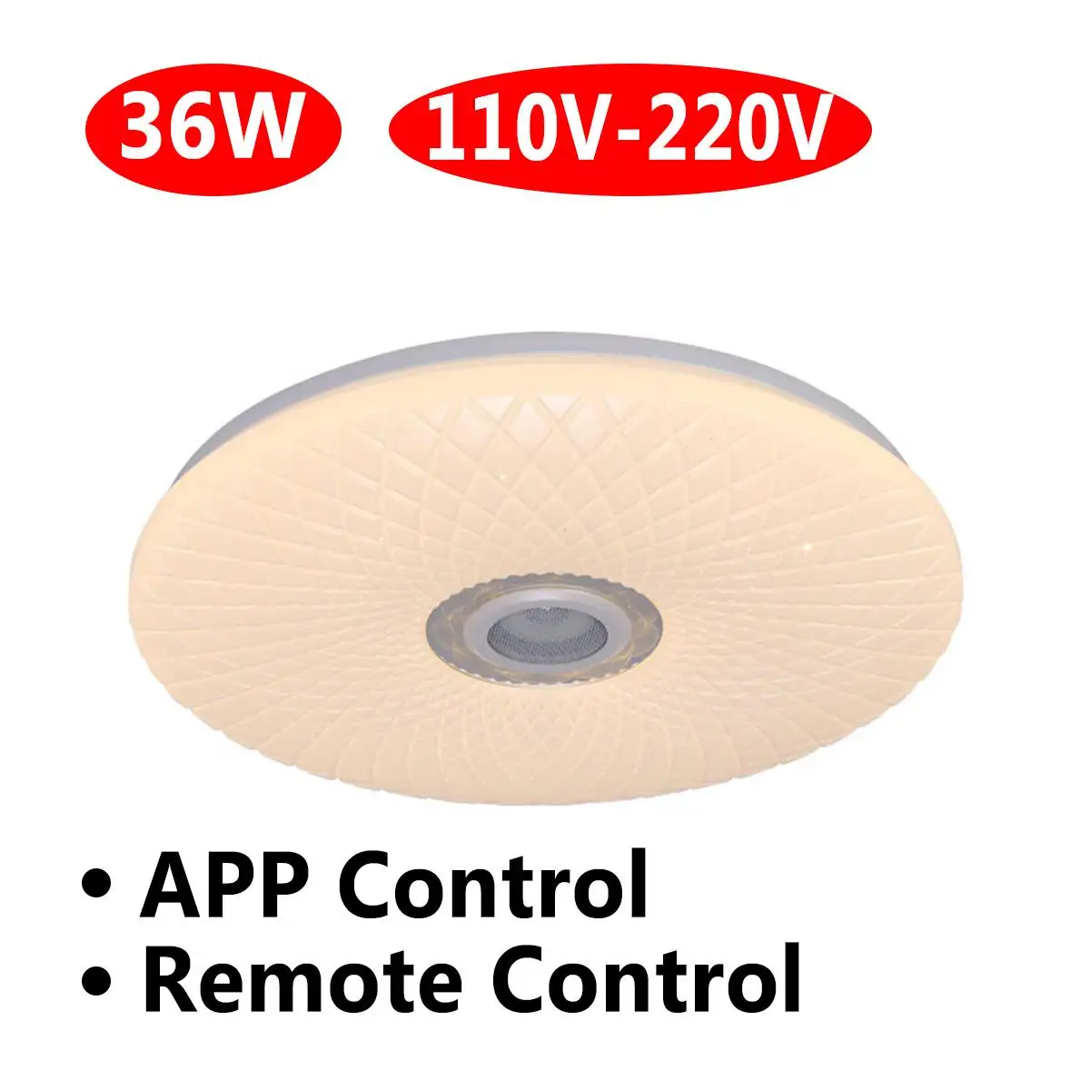 As shown Современный RGB светодиодный потолочный светильник home Lighting 36 Вт/60 Вт 40 см приложение пульт дистанционного управления bluetooth музыкальный светильник лампа для спальни умная потолочная лампа - Цвет корпуса: As shown