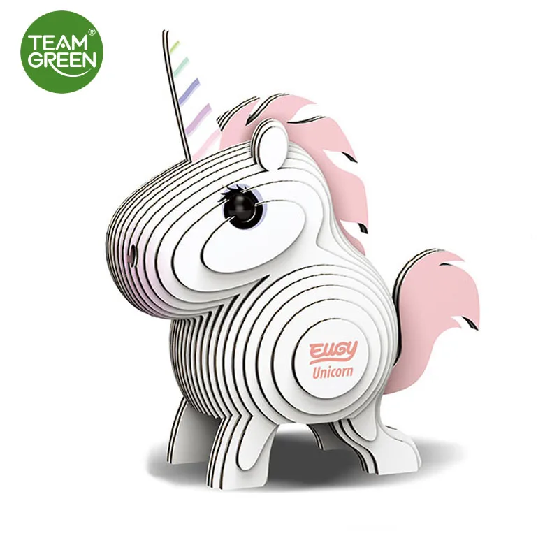 TEAMGREEN Unicorn 3D Puzzle Kids 3d Jigsaw DIY Educational Toys Gift for Children Adult | Игрушки и хобби