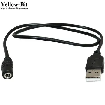 

10 Pieces/lot Pro USB A Male Plug to 1.35 x 3.5mm DC Power jack Female Barrel Cord Cable 50cm