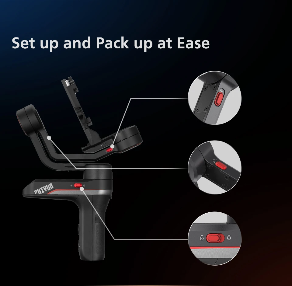 ZHIYUN Weebill S 3-осевой портативный монопод с шарнирным замком для передачи изображения стабилизатор для видео в режиме реального времени Vlog беззеркальных Камера Gimbal