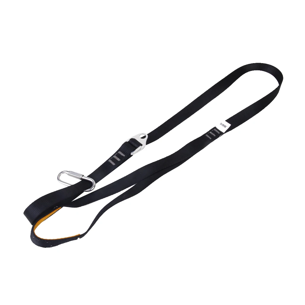 

Generic Step Etrier Webbing Ladder Adjustable Climbing Caving Bucket Black for Mountaineering Climbing Carving Rescue