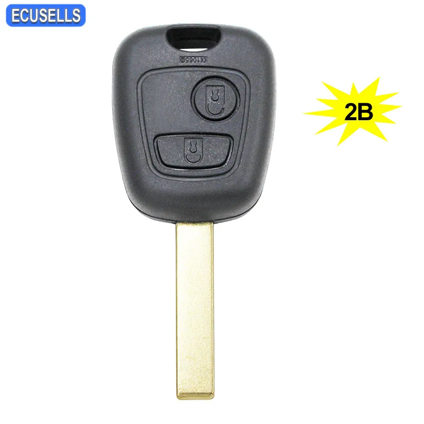 2-кнопочный дистанционный умный автомобильный чехол для ключей КОРПУСА Fob с паз