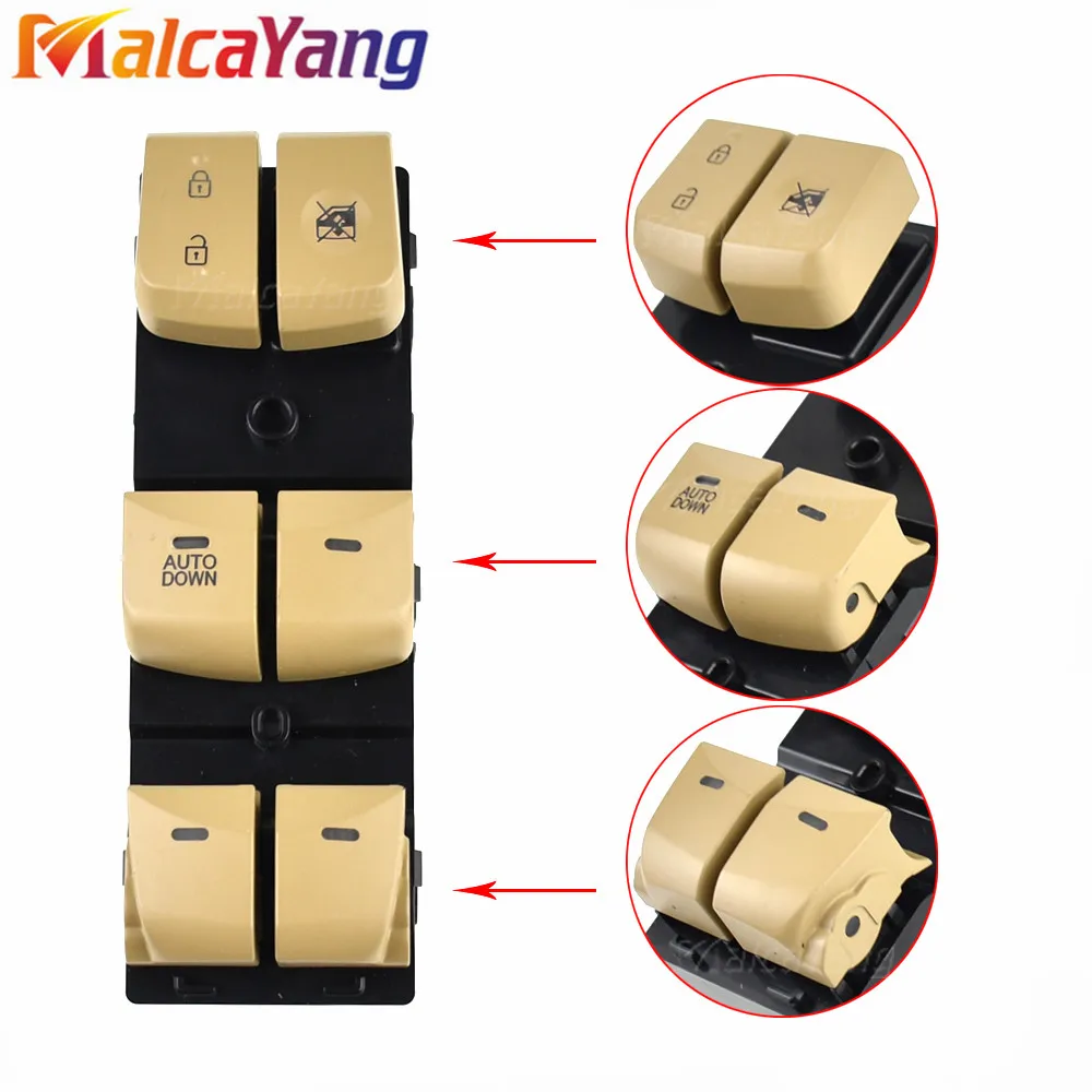 Электрический переключатель окон передний левый 12 В подходит для Hyundai Elantra Lang Move