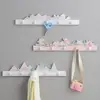 Creative Cute Shape Nail-free Wall Clothes Hooks Kids Room Decorative Key Hanging Hanger Kitchen Storage Hook 1