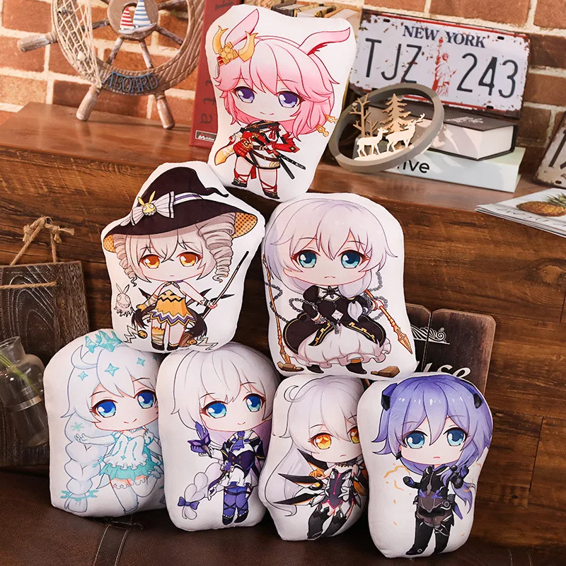 Honkai Impact 3 Подушка игрушка игра MmiHoYo Kiana Kaslana Райден Мэй короткая плюшевая кукла