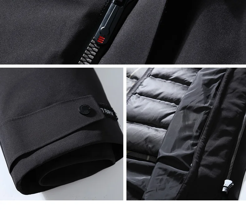 10XL, 8XL, 6XL, 5X2019, зимняя мужская куртка, теплое толстое пальто, зимняя черная парка, Мужская теплая верхняя одежда, мужская модная куртка с белой уткой, Dow n