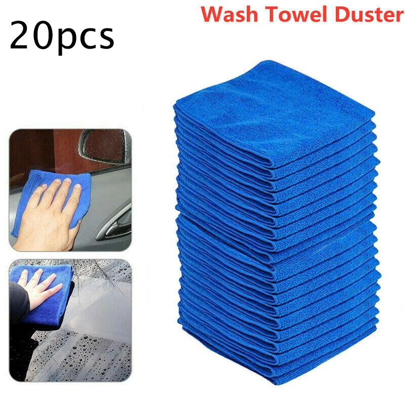 20PCS Large Microfibre Cleaning Auto Car Detailing Soft Cloths Wash