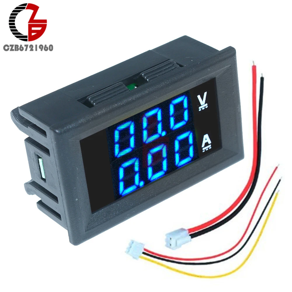Voltímetro Digital DC 0 0 10A, amperímetro de 12V, 24V, 36V y 48V, medidor de corriente de para eléctrica y motocicleta, de batería|Medidores de voltaje| - AliExpress