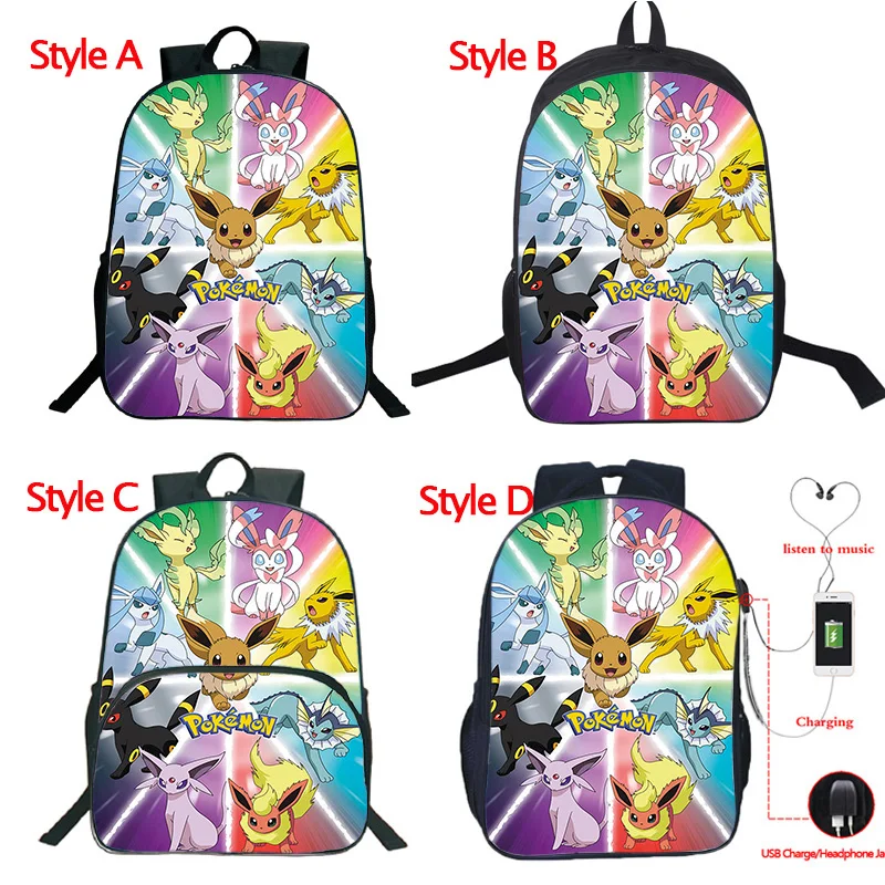 Pokemon Greninja рюкзак USB зарядка ученические рюкзаки школьные сумки красивый рюкзак для мужчин и женщин рюкзак на плечо