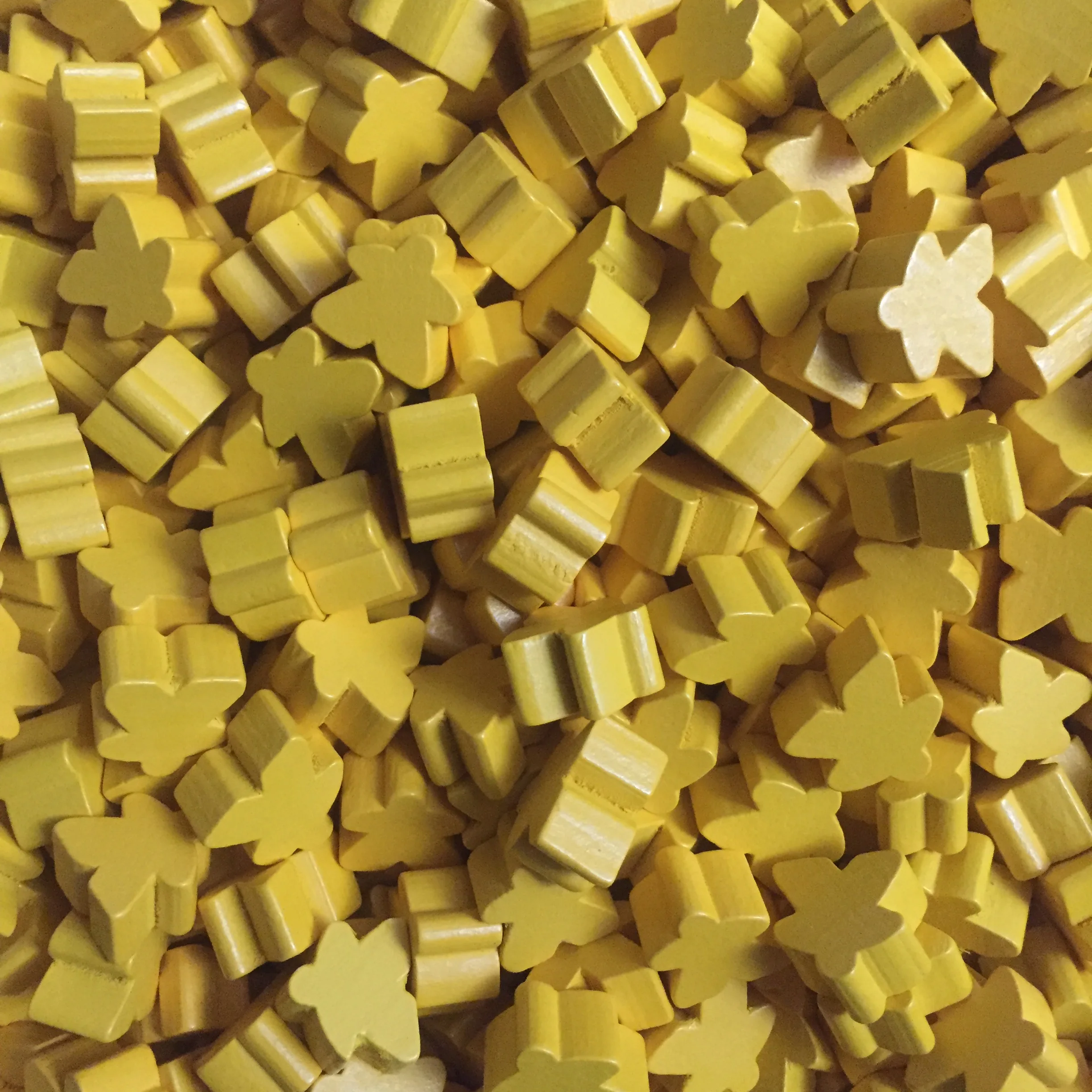 Giallo) 100 pezzi di pedine in legno da gioco, diametro 10*5 mm