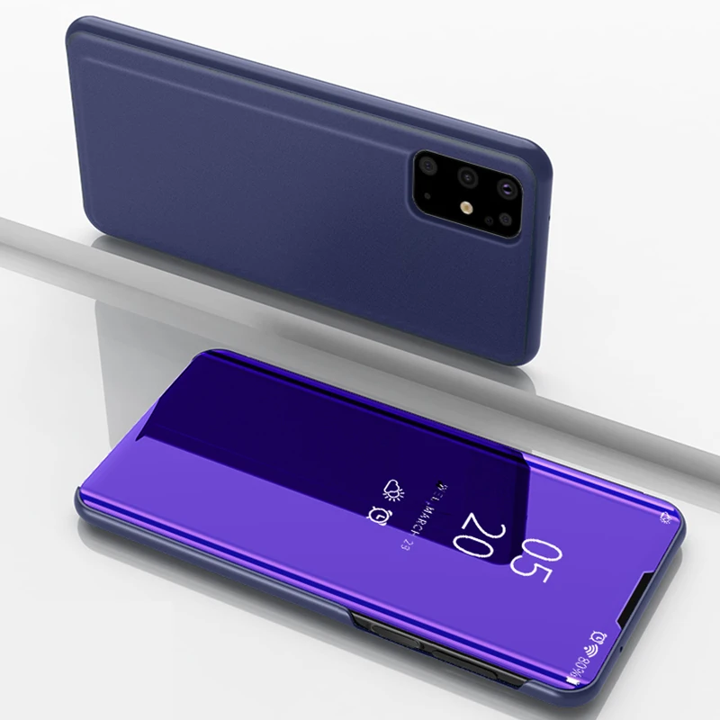 Smart Mirror Flip Case For Samsung Galaxy S20 S9 S8 S10 FE Plus Note20 10 9 8 Ultra A20 M31 A51 A50 A71 A70 Lite A81 Phone Cover