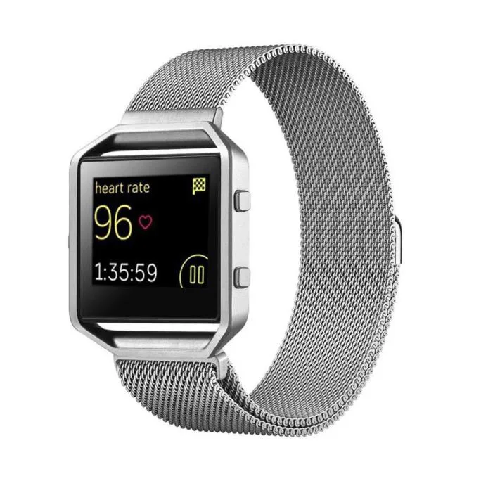 Миланская петля ремешок для часов + чехол для Fitbit Blaze band из нержавеющей стали replalcement браслет металлические ремни-Бюстгальтер браслет