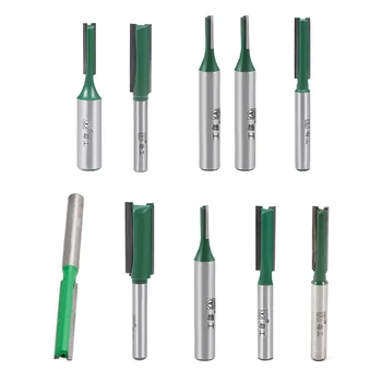 

uxcell 1/2Pcs Router Bit 2 Straight Flutes Carbide for Routing Mortising Woodworking Soft Material Milling Cutter Tool Green