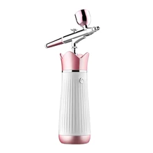 Горячая перезаряжаемая Красота Увлажняющий спрей кислородный измеритель двойного действия гравитационная воздушная щетка с компрессором спрей Аэрограф Комплект для красоты