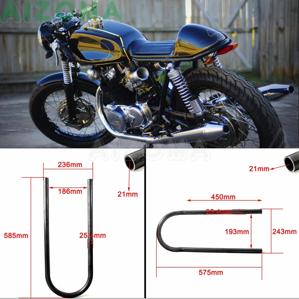 Motorcycle Rear Seat Hoop 1 Inch Tracker End Upswept Frame Loop For Harley Yamaha Honda Cd125 Xj650 Cb125 Cb250 Cb750 Cafe Racer Covers Ornamental Mouldings Aliexpress