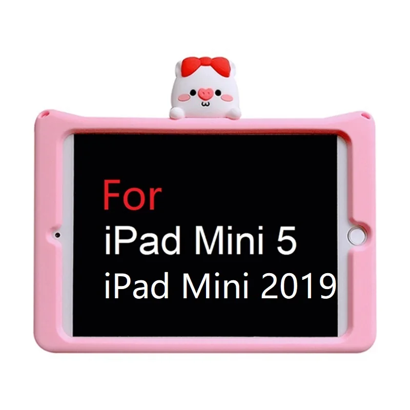For Mini 2019 Mini5 Силиконовый свинья Чехол для iPad 9,7 Air/Air 2/Pro 9,7 мини на возраст 1, 2, 3, 4, 5, чехол противоударный чехол для планшета iPad Mini чехол - Цвет: For Mini 2019 Mini5