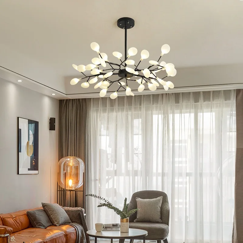 2020 Modern Firefly LED Chandelier Light Stylish Tree Branch Chandelier Lamp Decorative Firefly Ceiling Chandelies Hanging Light