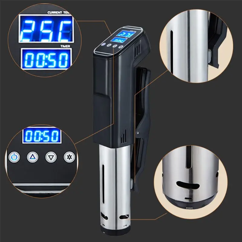 Sous Vide плита 1000 Вт Точный температурный таймер из нержавеющей стали тепловое