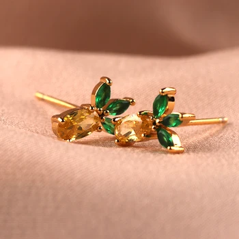 

Zirconia Earrings Studs Women Stud Earrings Korean Fashion Fruit Small Earrings Engagement Party Jewelry